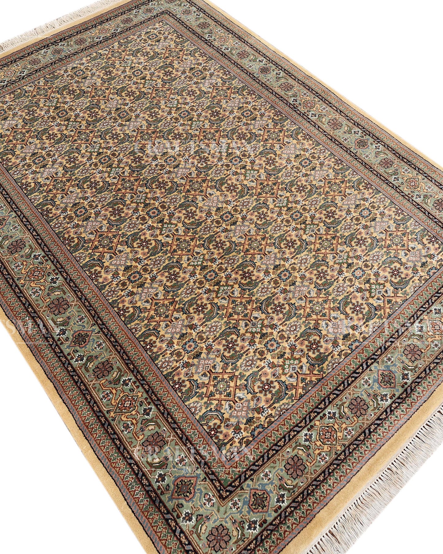5.7x8.0 feet Vintage Hand-Knotted Wool Rug | One-of-a-Kind | Craftsman Rugs
