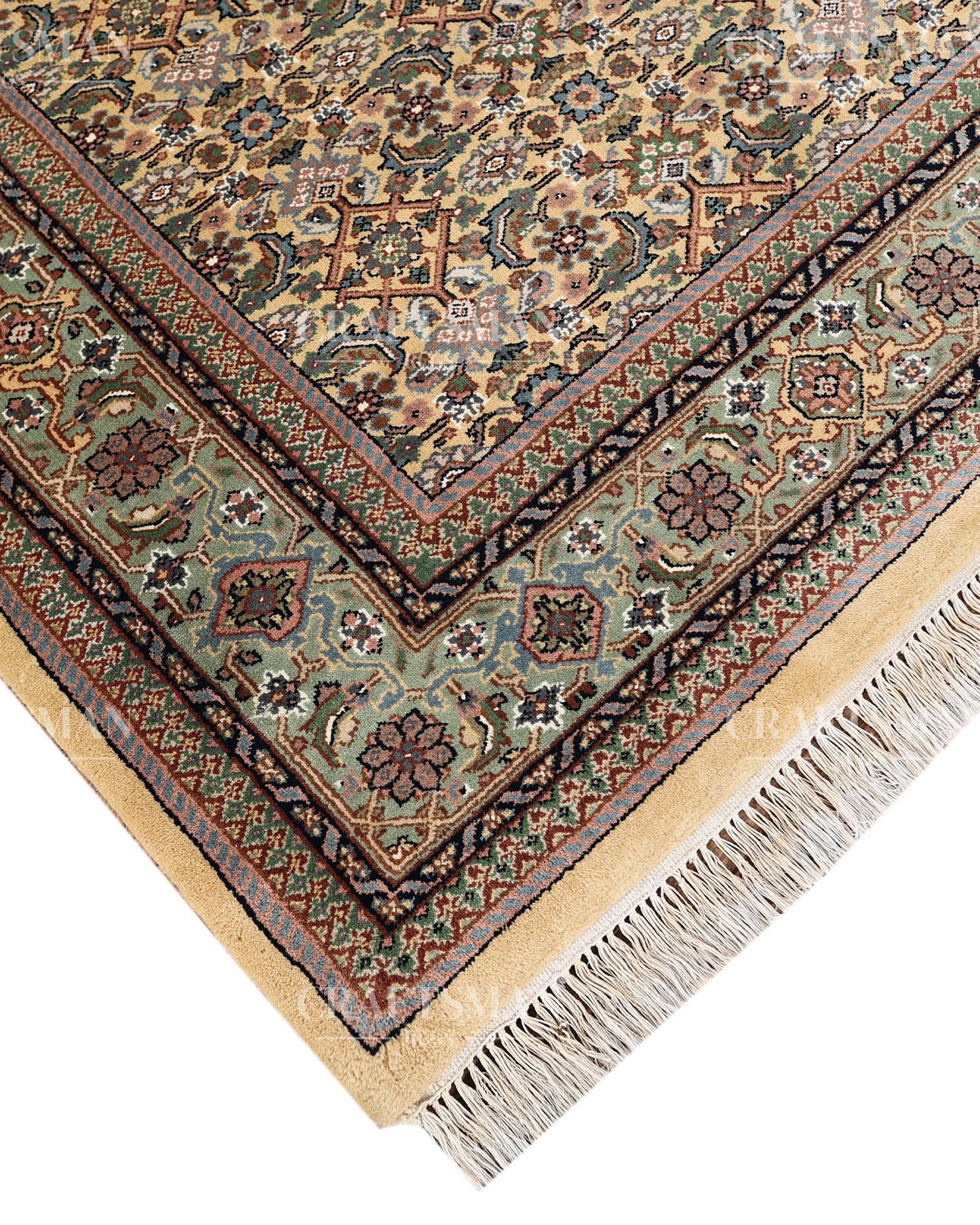 5.7x8.0 feet Vintage Hand-Knotted Wool Rug | One-of-a-Kind | Craftsman Rugs