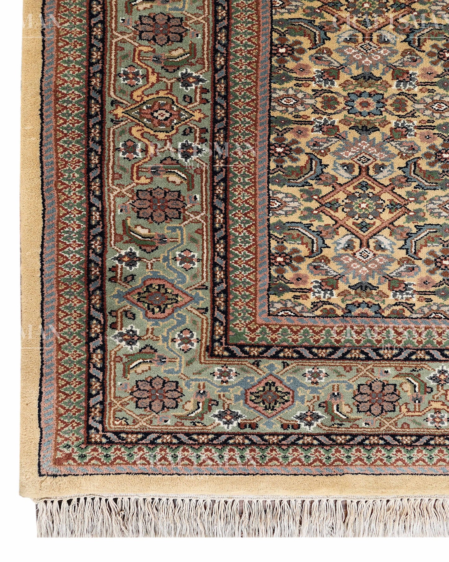 5.7x8.0 feet Vintage Hand-Knotted Wool Rug | One-of-a-Kind | Craftsman Rugs
