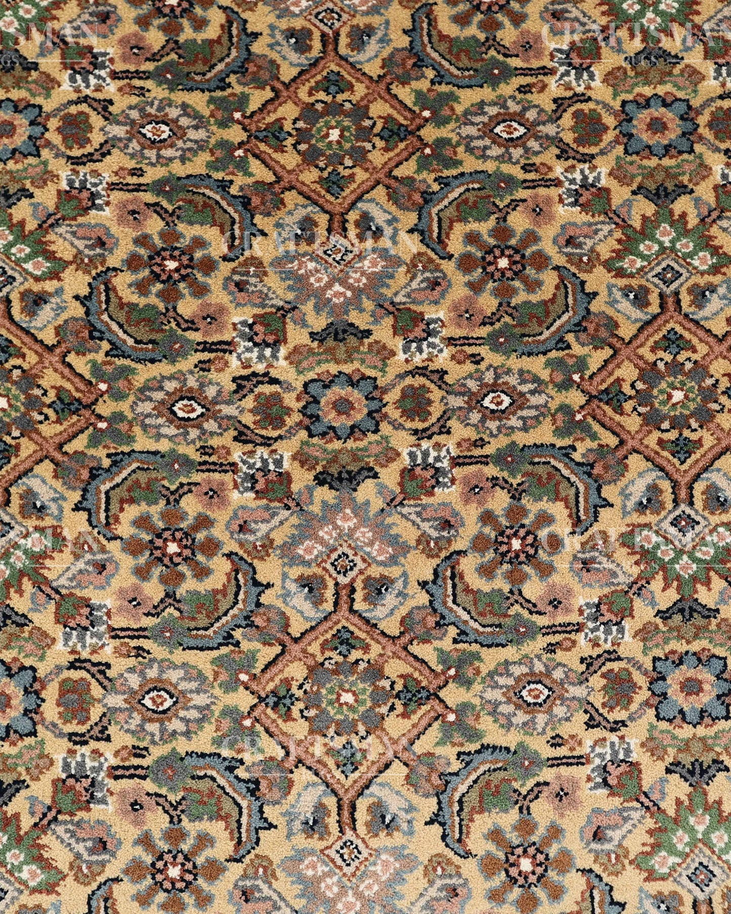 5.7x8.0 feet Vintage Hand-Knotted Wool Rug | One-of-a-Kind | Craftsman Rugs