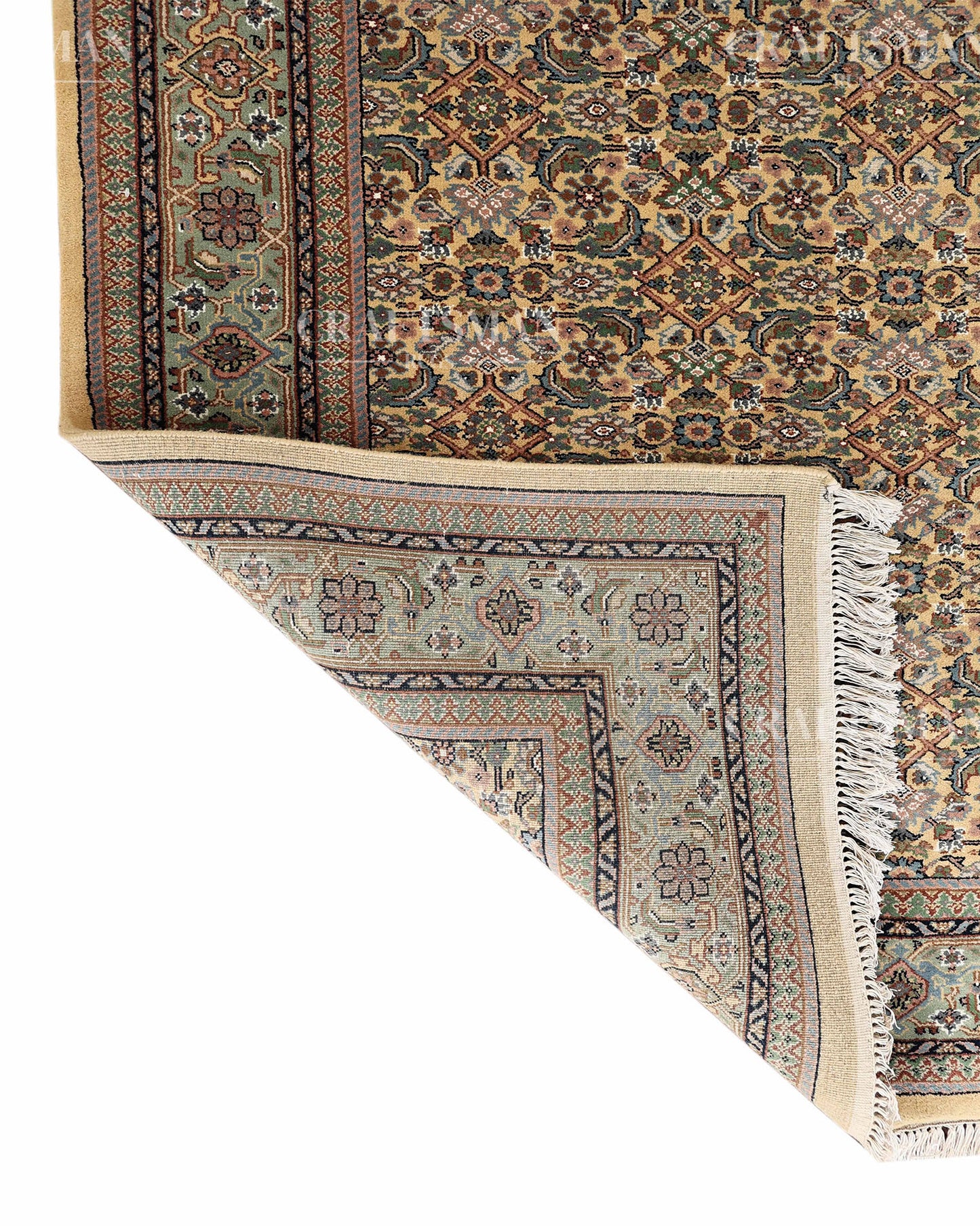 5.7x8.0 feet Vintage Hand-Knotted Wool Rug | One-of-a-Kind | Craftsman Rugs