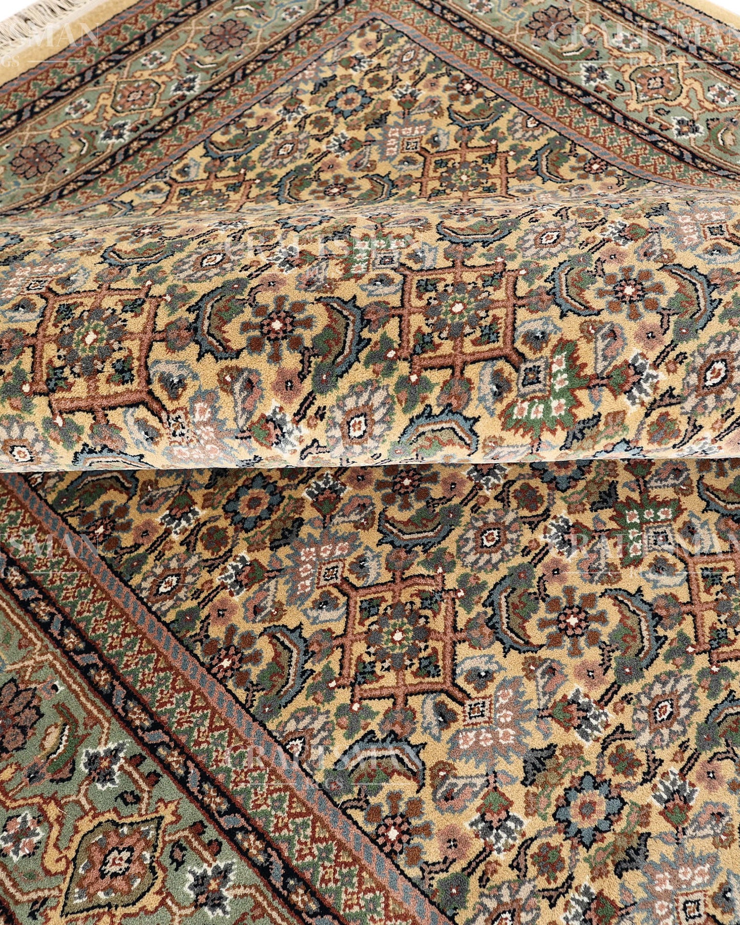 5.7x8.0 feet Vintage Hand-Knotted Wool Rug | One-of-a-Kind | Craftsman Rugs