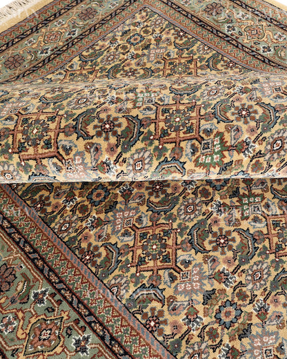 5.7x8.0 feet Vintage Hand-Knotted Wool Rug | One-of-a-Kind | Craftsman Rugs