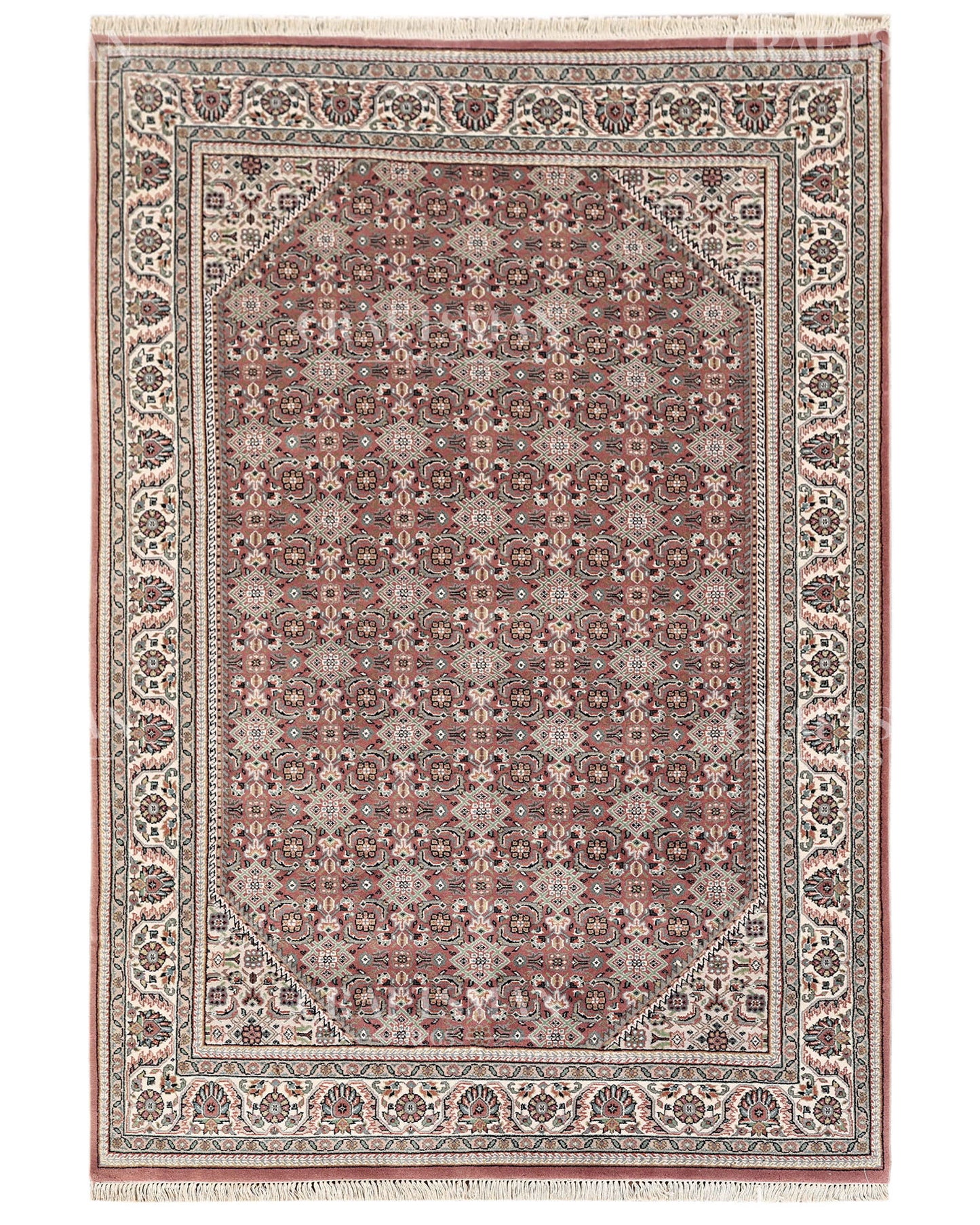 5.7x8.3 feet Vintage Hand-Knotted Wool Rug | One-of-a-Kind | Craftsman Rugs