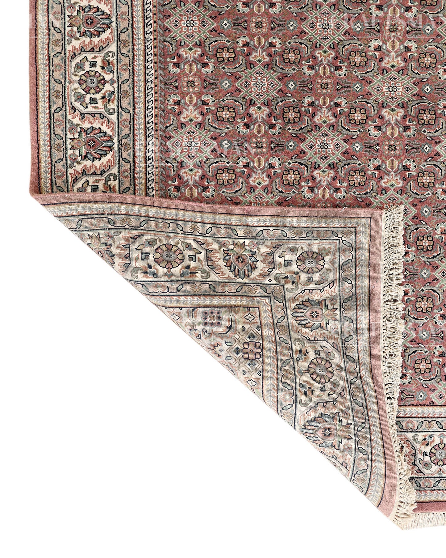 5.7x8.3 feet Vintage Hand-Knotted Wool Rug | One-of-a-Kind | Craftsman Rugs