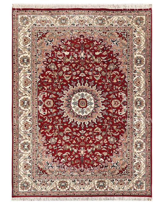 5.7x7.10 feet Vintage Hand-Knotted Wool Rug | One-of-a-Kind | Craftsman Rugs