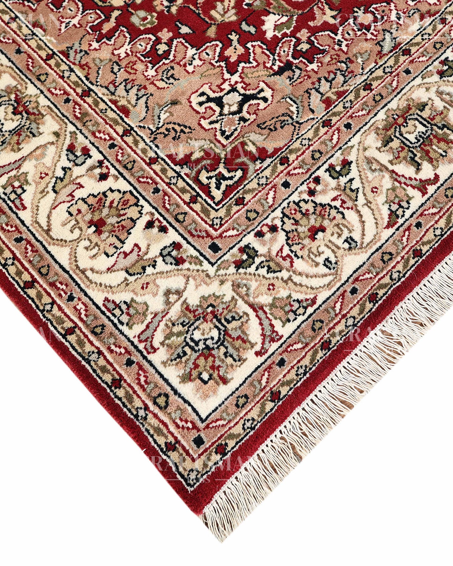 5.7x7.10 feet Vintage Hand-Knotted Wool Rug | One-of-a-Kind | Craftsman Rugs