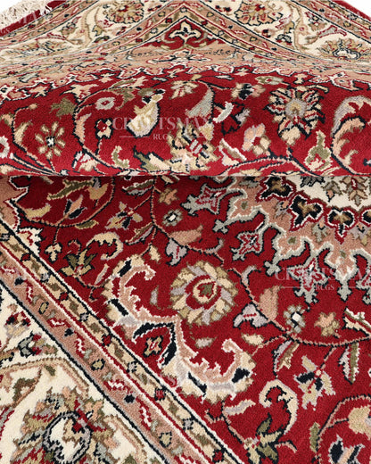 5.7x7.10 feet Vintage Hand-Knotted Wool Rug | One-of-a-Kind | Craftsman Rugs