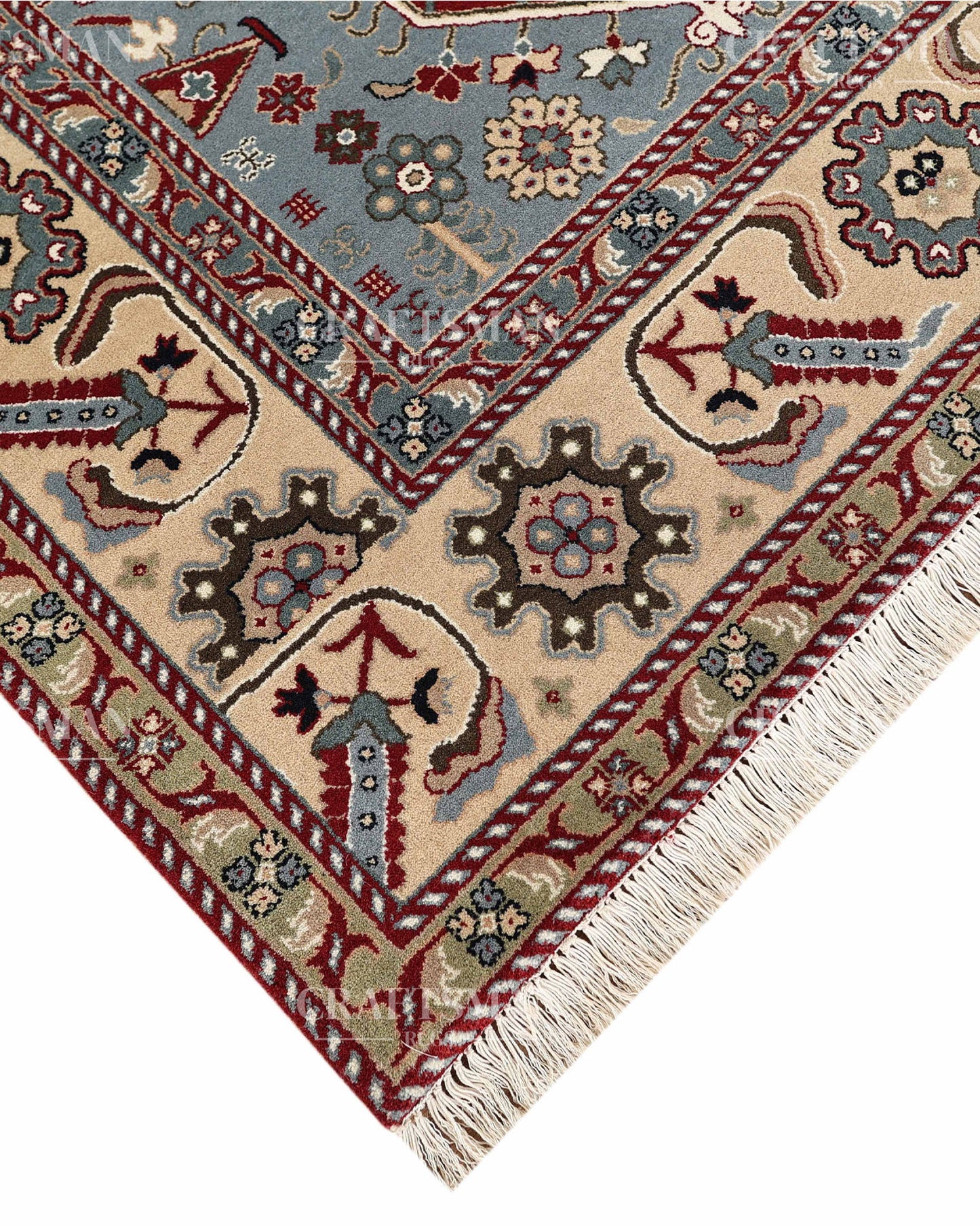 4.7x6.6 feet Vintage Hand-Knotted Wool Rug | One-of-a-Kind | Craftsman Rugs
