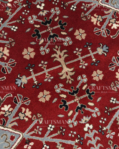 4.7x6.6 feet Vintage Hand-Knotted Wool Rug | One-of-a-Kind | Craftsman Rugs