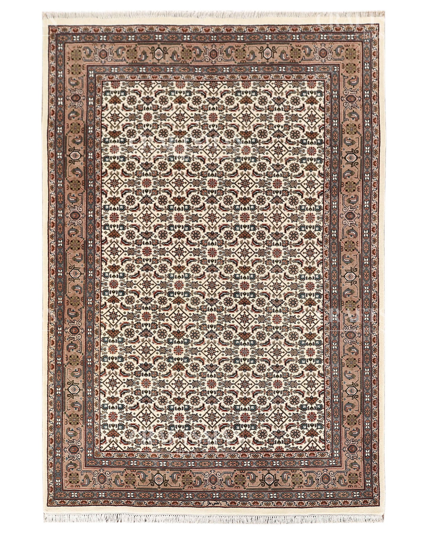 5.3x7.10 feet Vintage Hand-Knotted Wool Rug | One-of-a-Kind | Craftsman Rugs