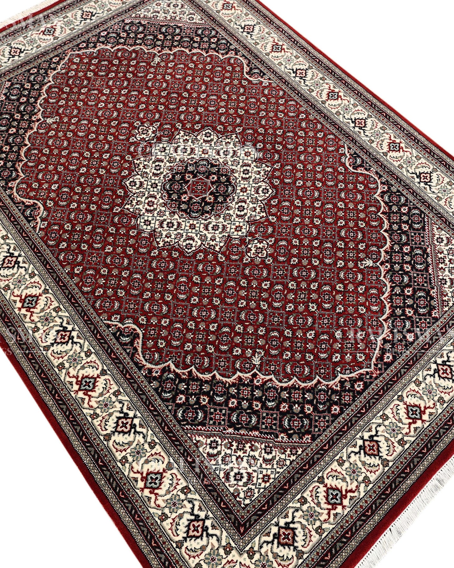 4.8x6.8 feet Vintage Hand-Knotted Wool Rug | One-of-a-Kind | Craftsman Rugs