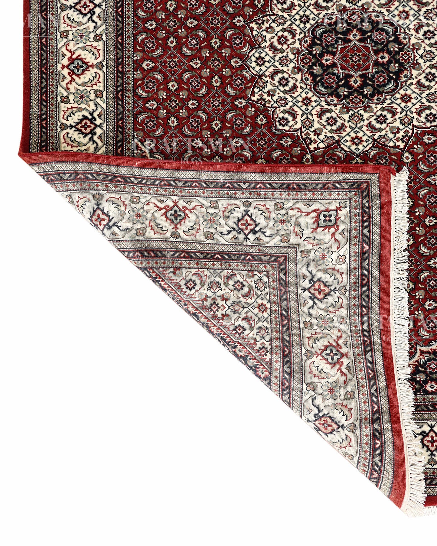4.8x6.8 feet Vintage Hand-Knotted Wool Rug | One-of-a-Kind | Craftsman Rugs