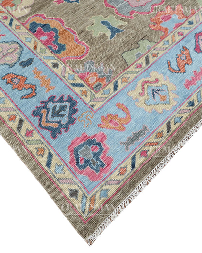 8x10 feet Wool Hand-Knotted Oushak-Inspired Rug | Craftsman Rugs Exclusive