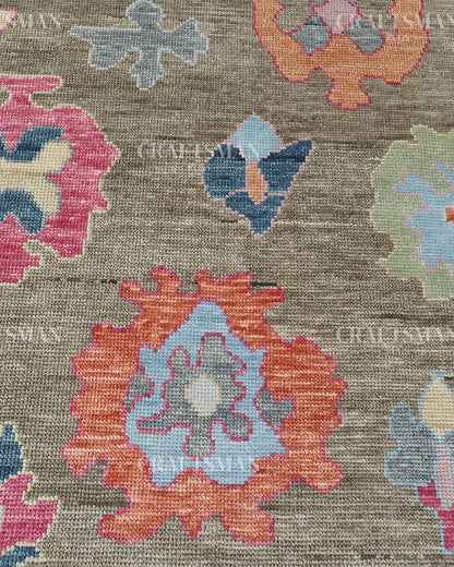 8x10 feet Wool Hand-Knotted Oushak-Inspired Rug | Craftsman Rugs Exclusive