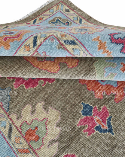 8x10 feet Wool Hand-Knotted Oushak-Inspired Rug | Craftsman Rugs Exclusive