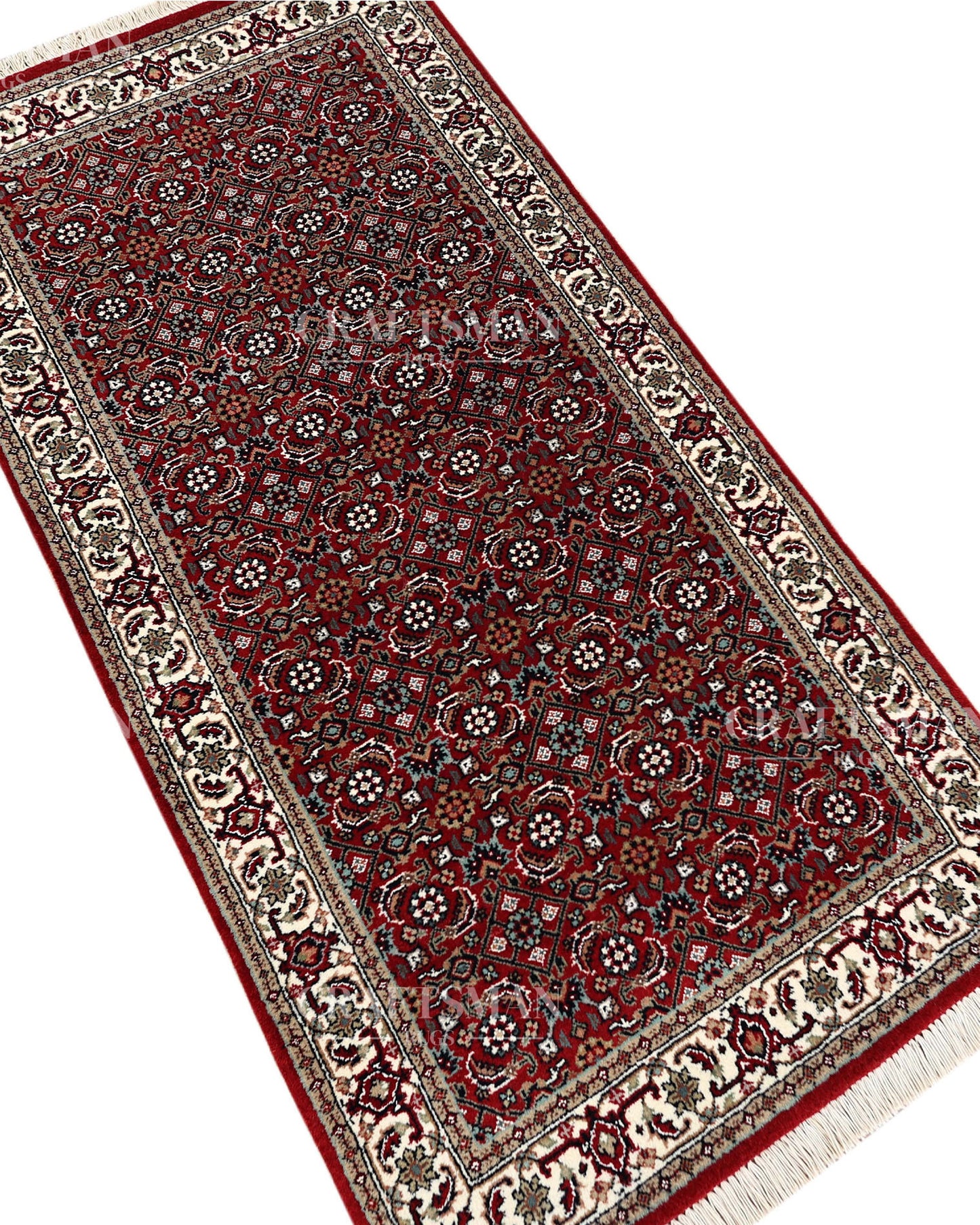 2.4x4.7 feet Vintage Hand-Knotted Wool Rug | One-of-a-Kind | Craftsman Rugs