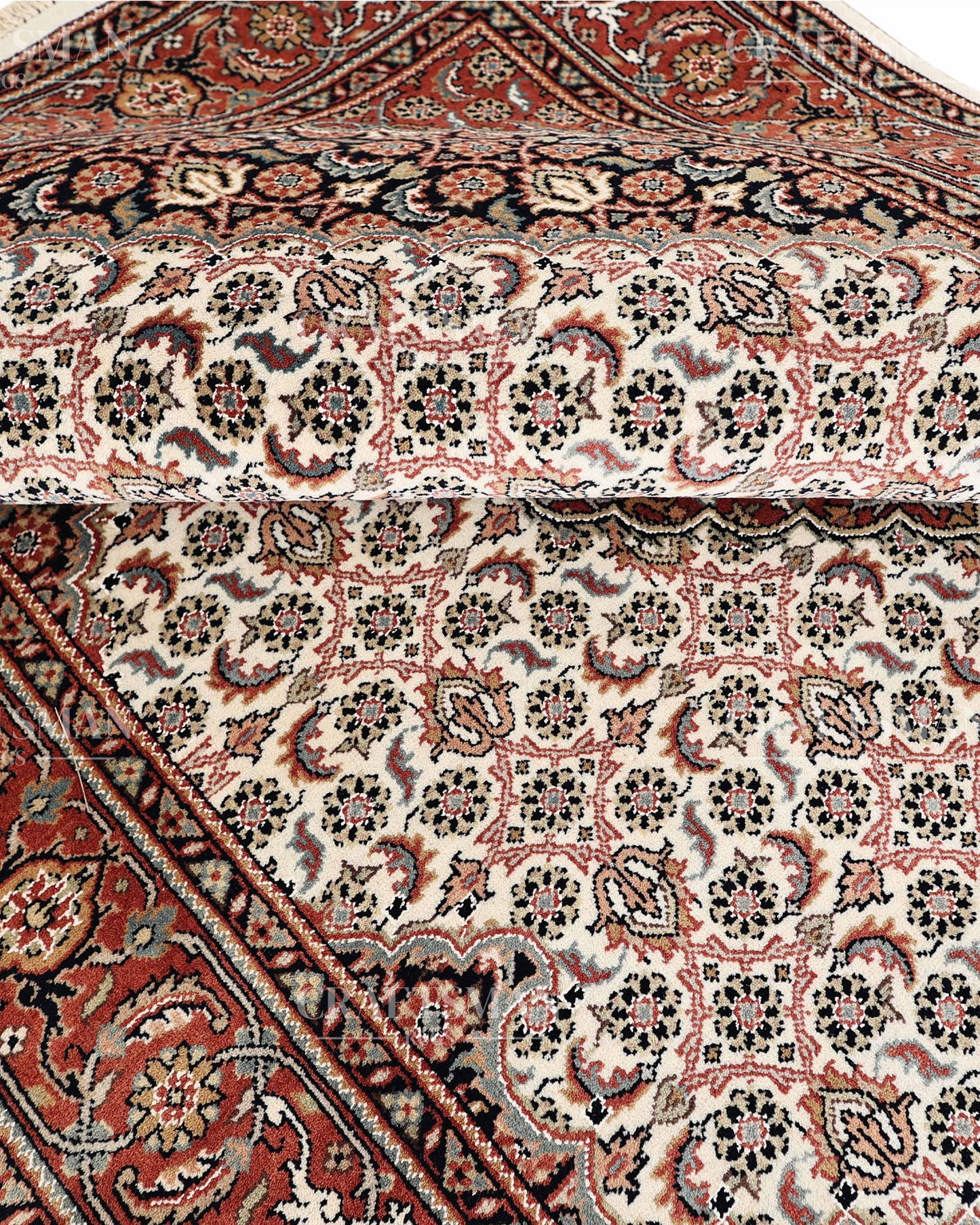 4.6x6.6 feet Vintage Hand-Knotted Wool Rug | One-of-a-Kind | Craftsman Rugs