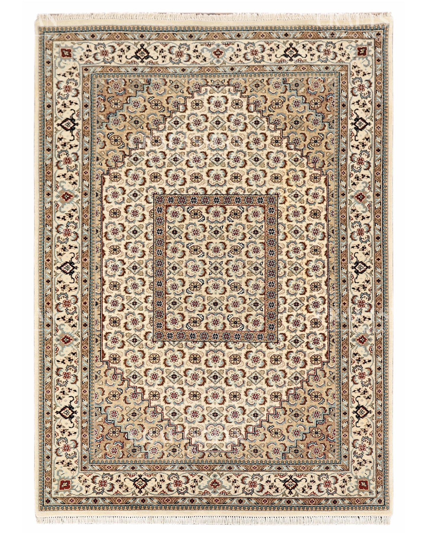 4.8x6.8 feet Vintage Hand-Knotted Wool Rug | One-of-a-Kind | Craftsman Rugs