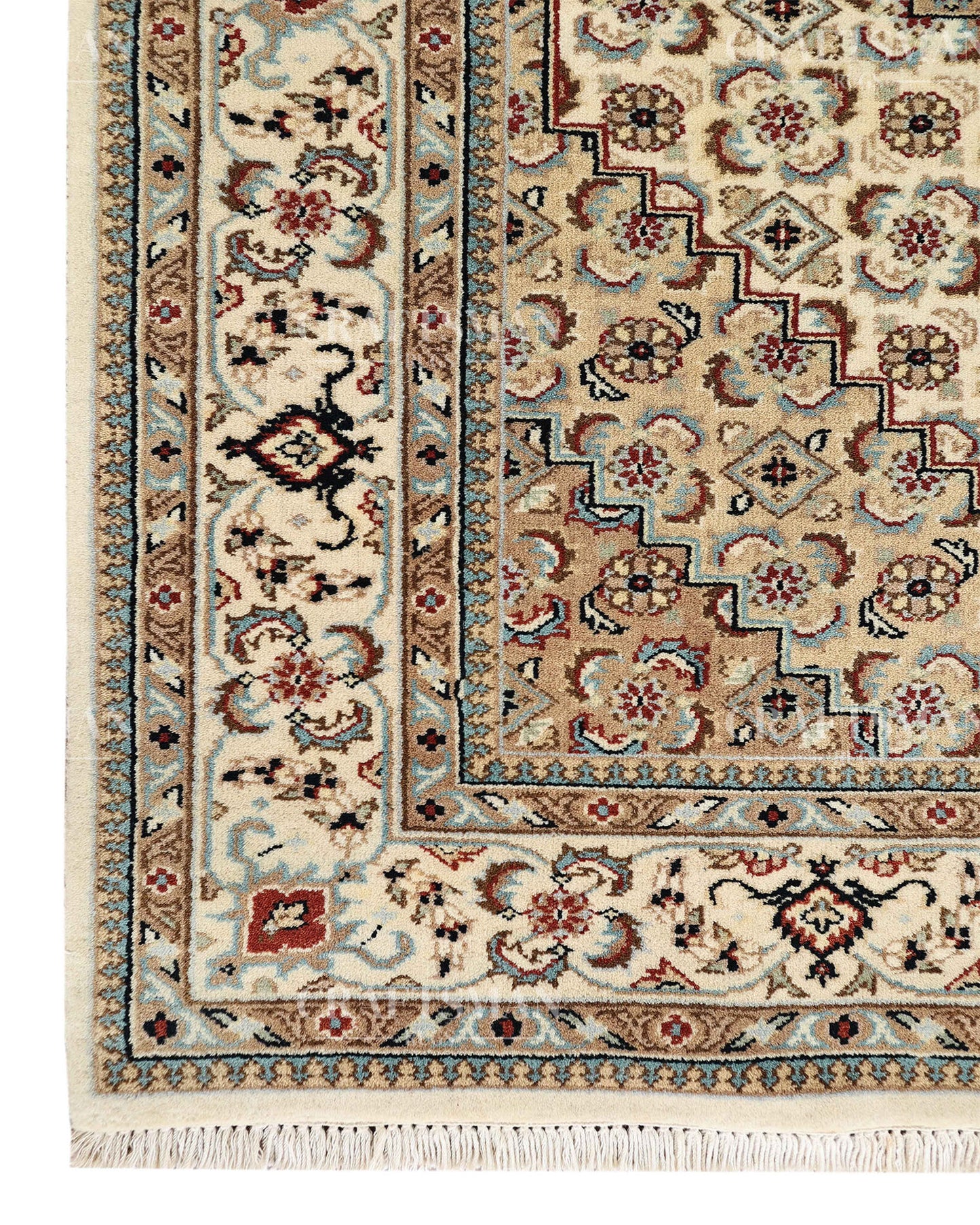 4.8x6.8 feet Vintage Hand-Knotted Wool Rug | One-of-a-Kind | Craftsman Rugs