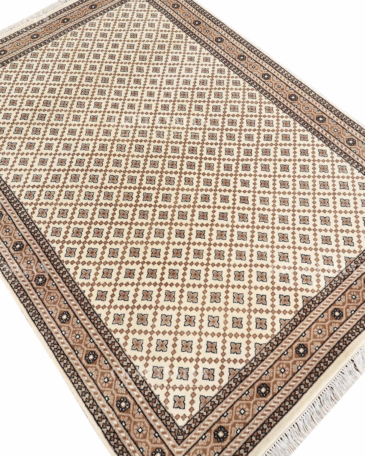 4.8x6.8 feet Vintage Hand-Knotted Wool Rug | One-of-a-Kind | Craftsman Rugs