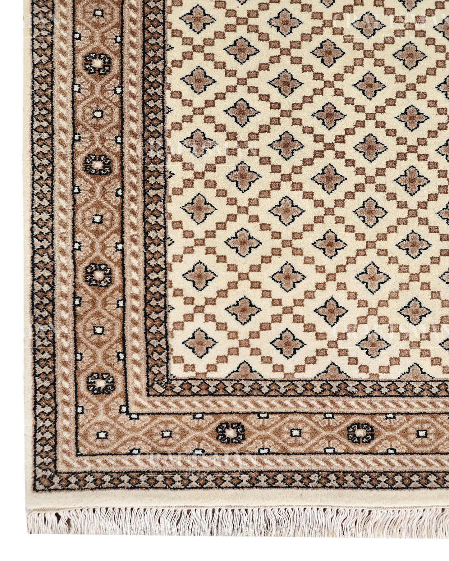 4.8x6.8 feet Vintage Hand-Knotted Wool Rug | One-of-a-Kind | Craftsman Rugs