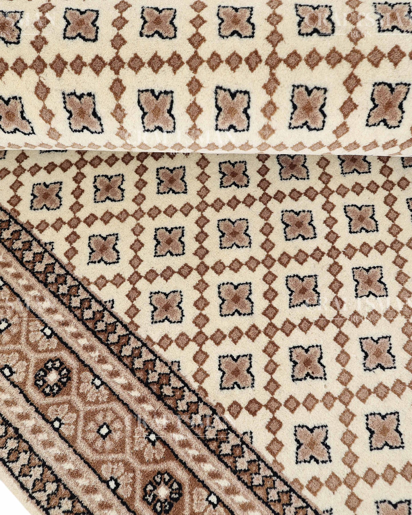 4.8x6.8 feet Vintage Hand-Knotted Wool Rug | One-of-a-Kind | Craftsman Rugs
