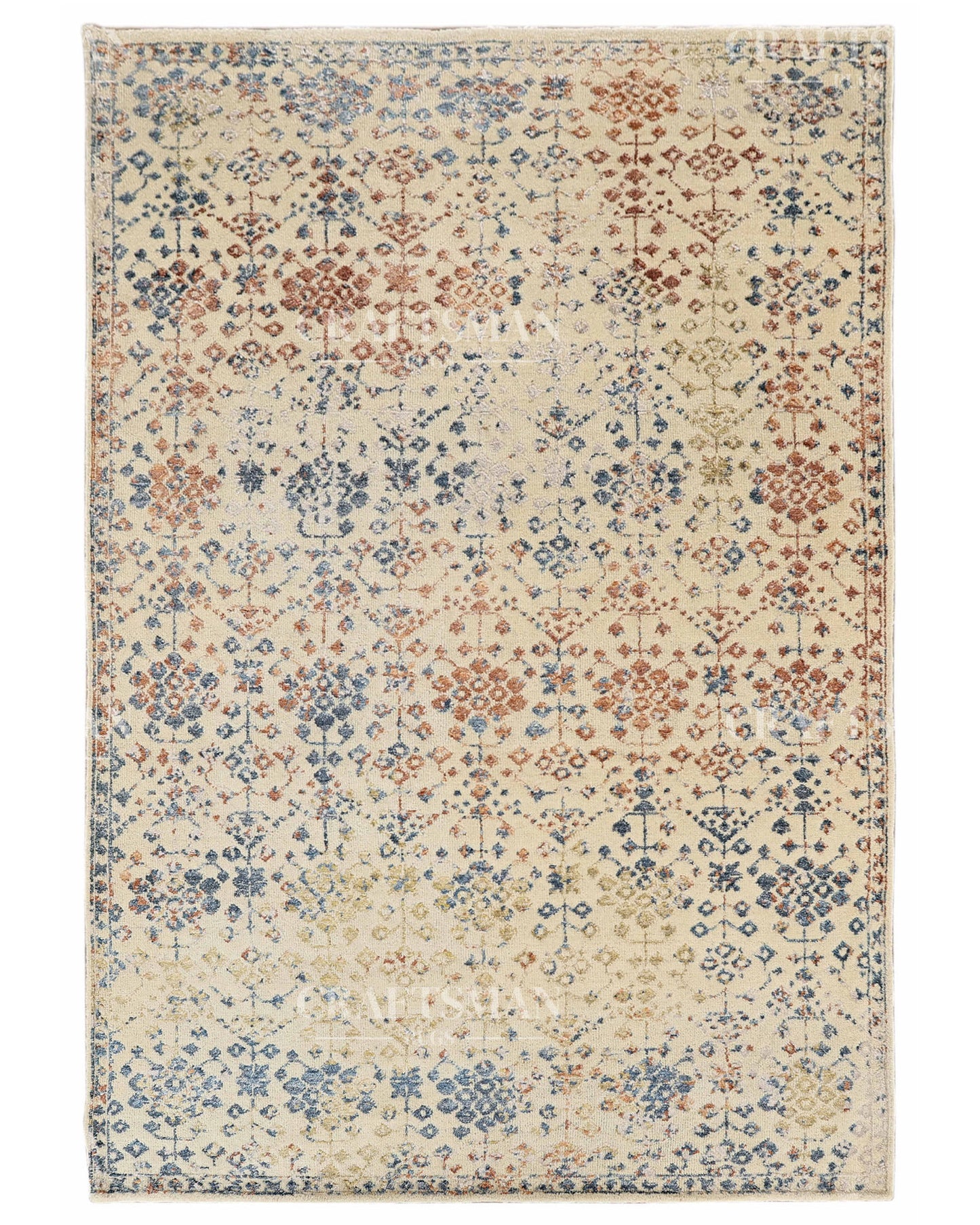 5.4x7.9 feet Vintage Hand-Knotted Wool Rug | One-of-a-Kind | Craftsman Rugs