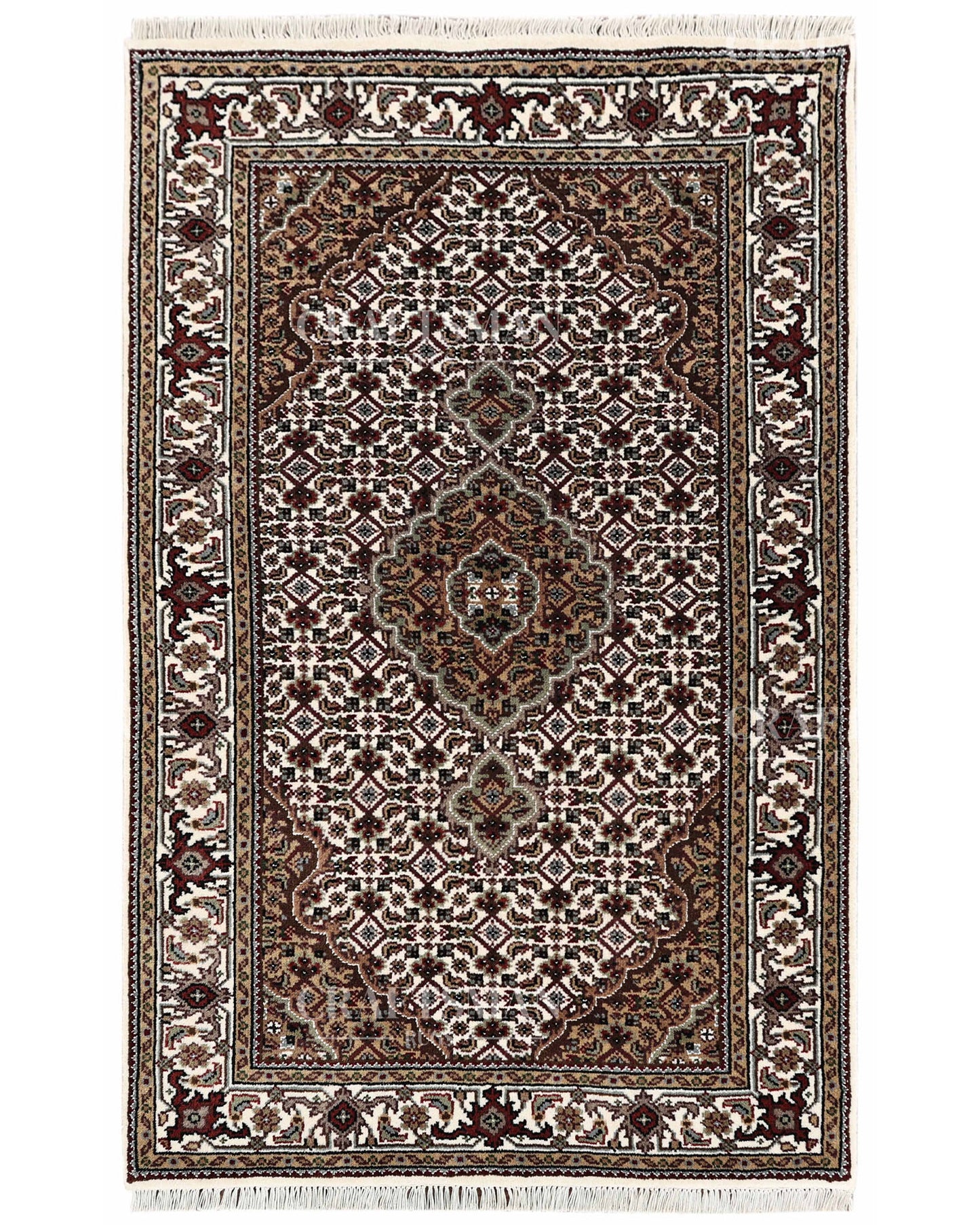 2.11x4.9 feet Vintage Hand-Knotted Wool Rug | One-of-a-Kind | Craftsman Rugs