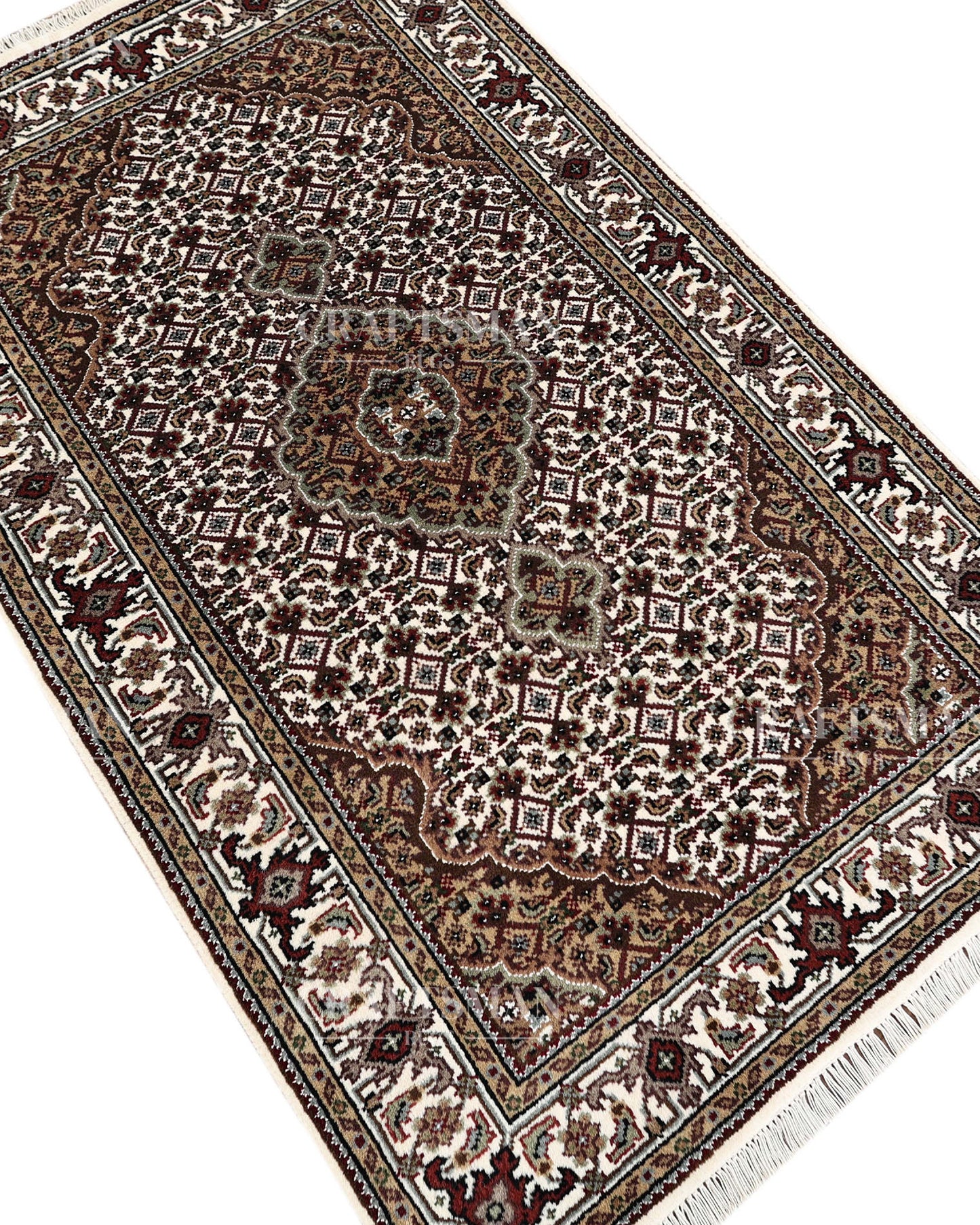 2.11x4.9 feet Vintage Hand-Knotted Wool Rug | One-of-a-Kind | Craftsman Rugs