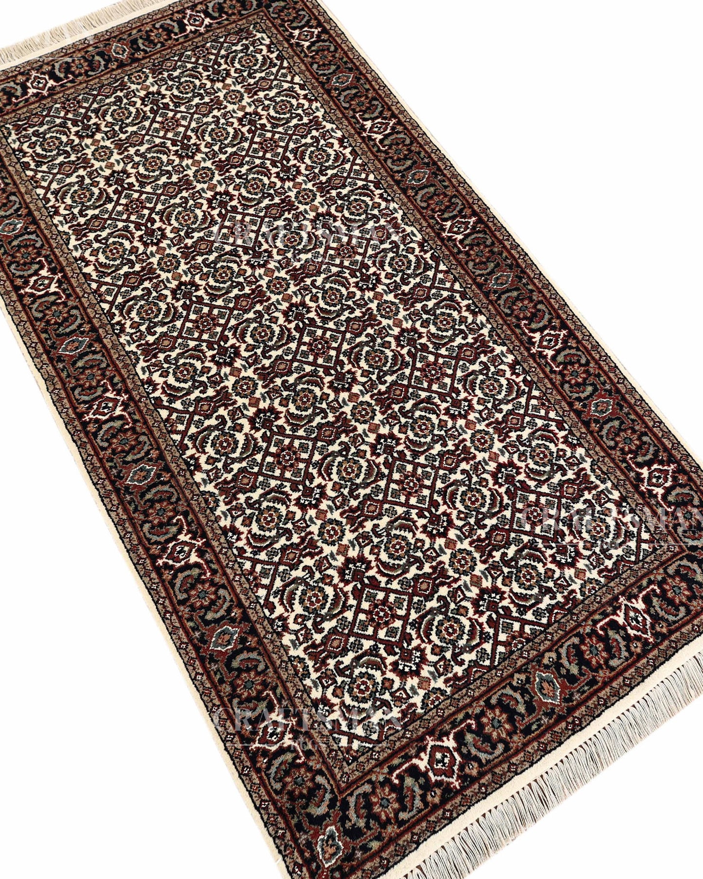 2.4x4.5 feet Vintage Hand-Knotted Wool Rug | One-of-a-Kind | Craftsman Rugs