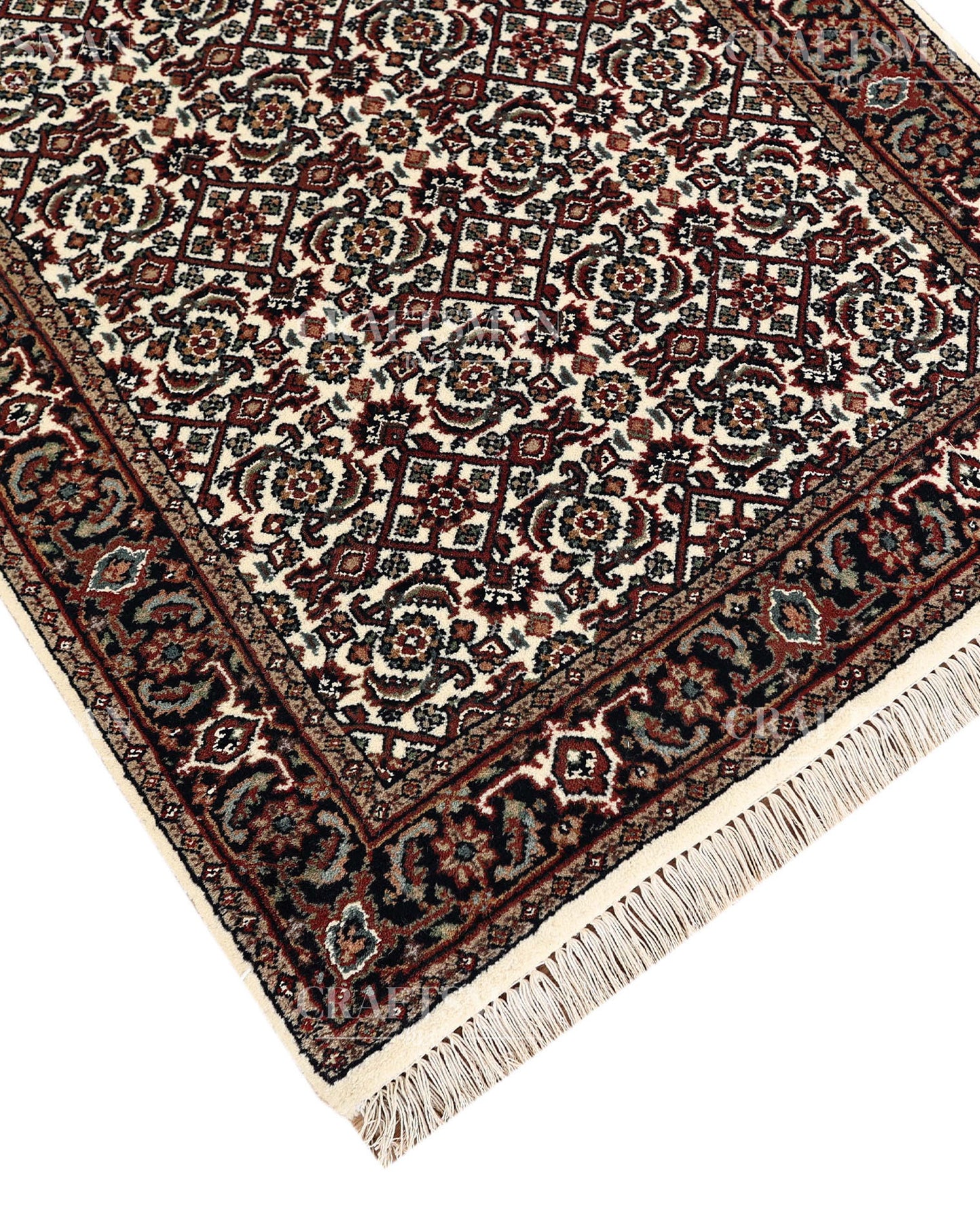 2.4x4.5 feet Vintage Hand-Knotted Wool Rug | One-of-a-Kind | Craftsman Rugs