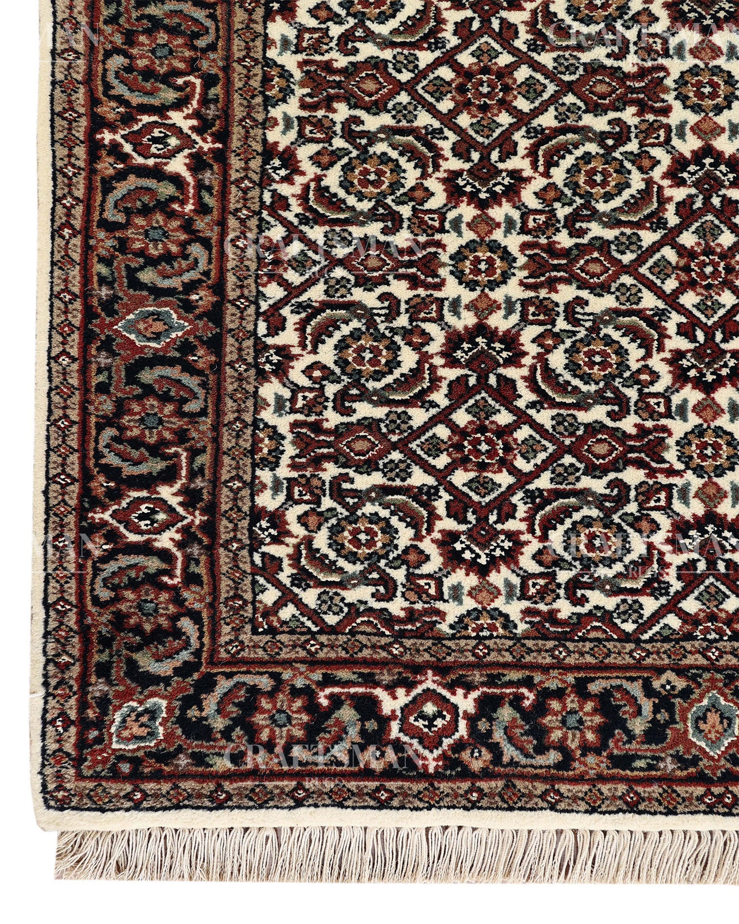 2.4x4.5 feet Vintage Hand-Knotted Wool Rug | One-of-a-Kind | Craftsman Rugs