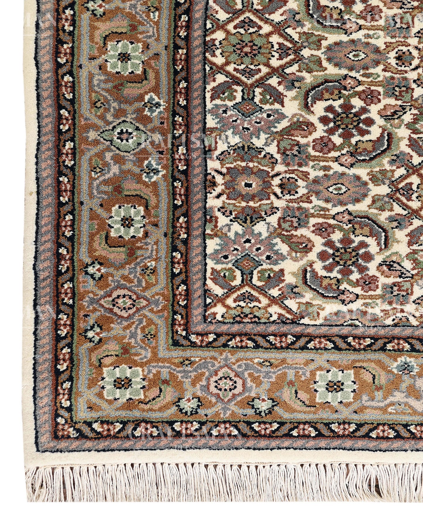 3.1x5.2 feet Vintage Hand-Knotted Wool Rug | One-of-a-Kind | Craftsman Rugs