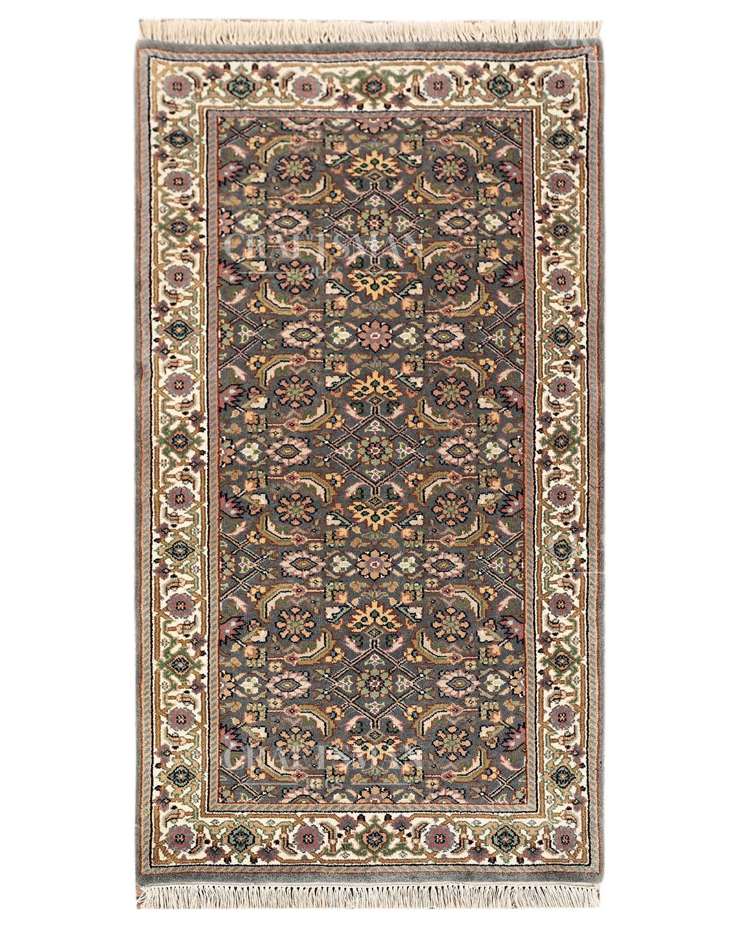 2.4x4.8 feet Vintage Hand-Knotted Wool Rug | One-of-a-Kind | Craftsman Rugs