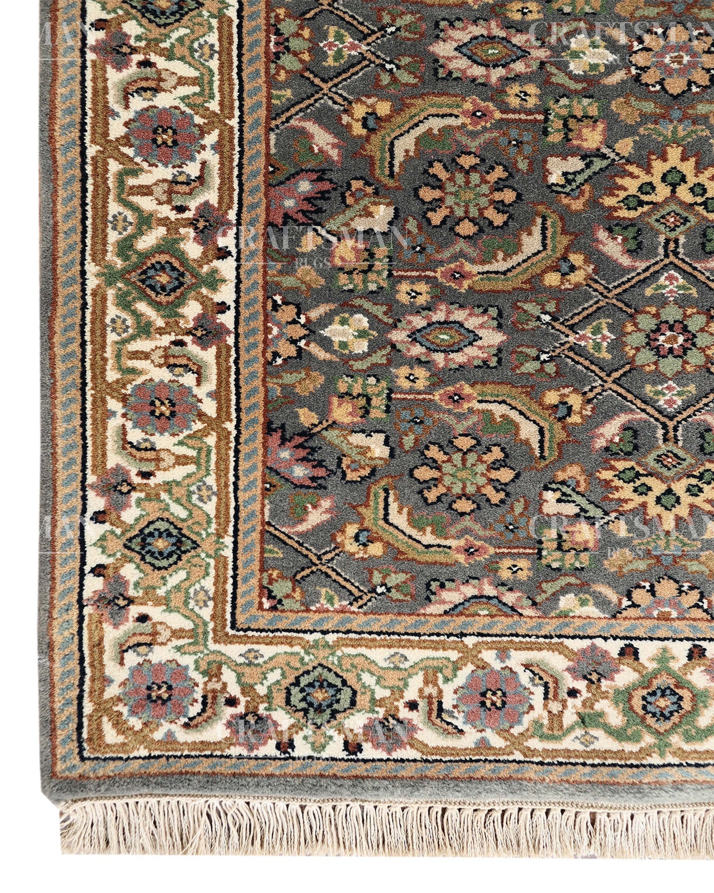 2.4x4.8 feet Vintage Hand-Knotted Wool Rug | One-of-a-Kind | Craftsman Rugs