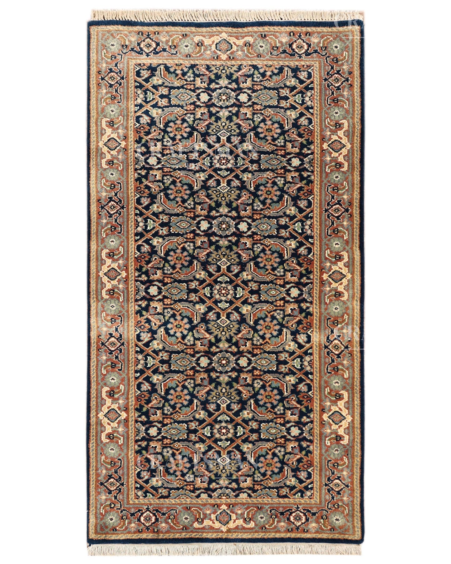 2.5x4.9 feet Vintage Hand-Knotted Wool Rug | One-of-a-Kind | Craftsman Rugs