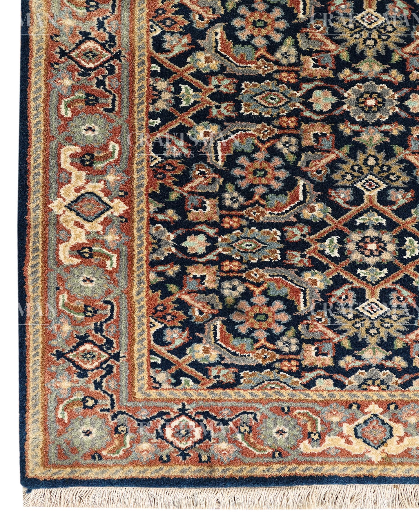 2.5x4.9 feet Vintage Hand-Knotted Wool Rug | One-of-a-Kind | Craftsman Rugs