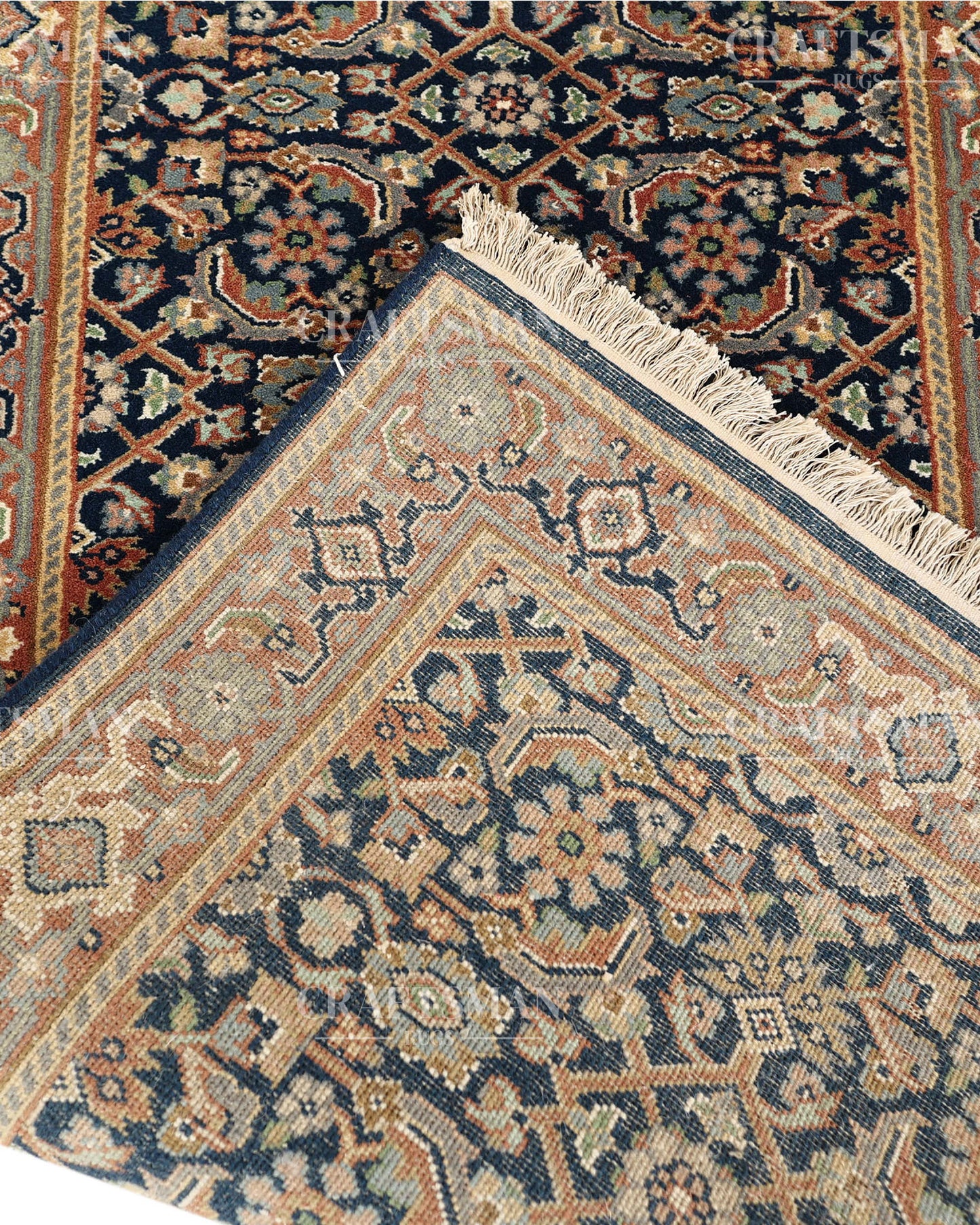 2.5x4.9 feet Vintage Hand-Knotted Wool Rug | One-of-a-Kind | Craftsman Rugs