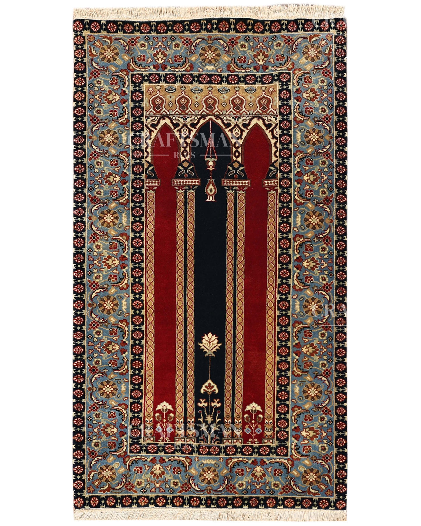 2.5x4.6 feet Vintage Hand-Knotted Wool Rug | One-of-a-Kind | Craftsman Rugs