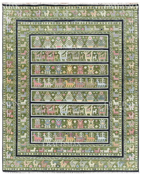 8x10 feet Wool Hand-Knotted Oushak-Inspired Rug | Craftsman Rugs Exclusive