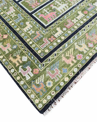 8x10 feet Wool Hand-Knotted Oushak-Inspired Rug | Craftsman Rugs Exclusive