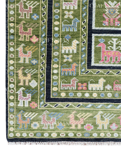 8x10 feet Wool Hand-Knotted Oushak-Inspired Rug | Craftsman Rugs Exclusive