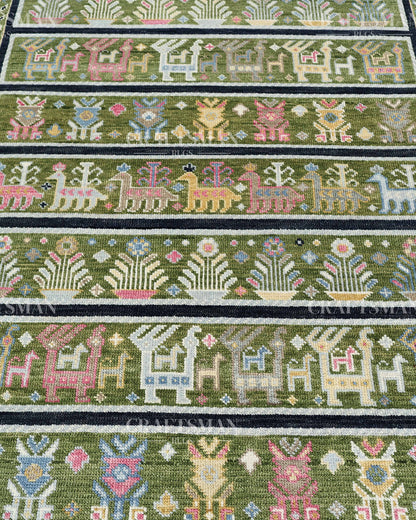 8x10 feet Wool Hand-Knotted Oushak-Inspired Rug | Craftsman Rugs Exclusive