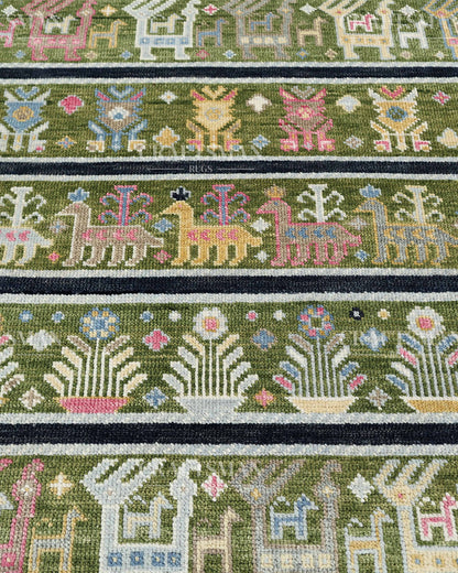 8x10 feet Wool Hand-Knotted Oushak-Inspired Rug | Craftsman Rugs Exclusive