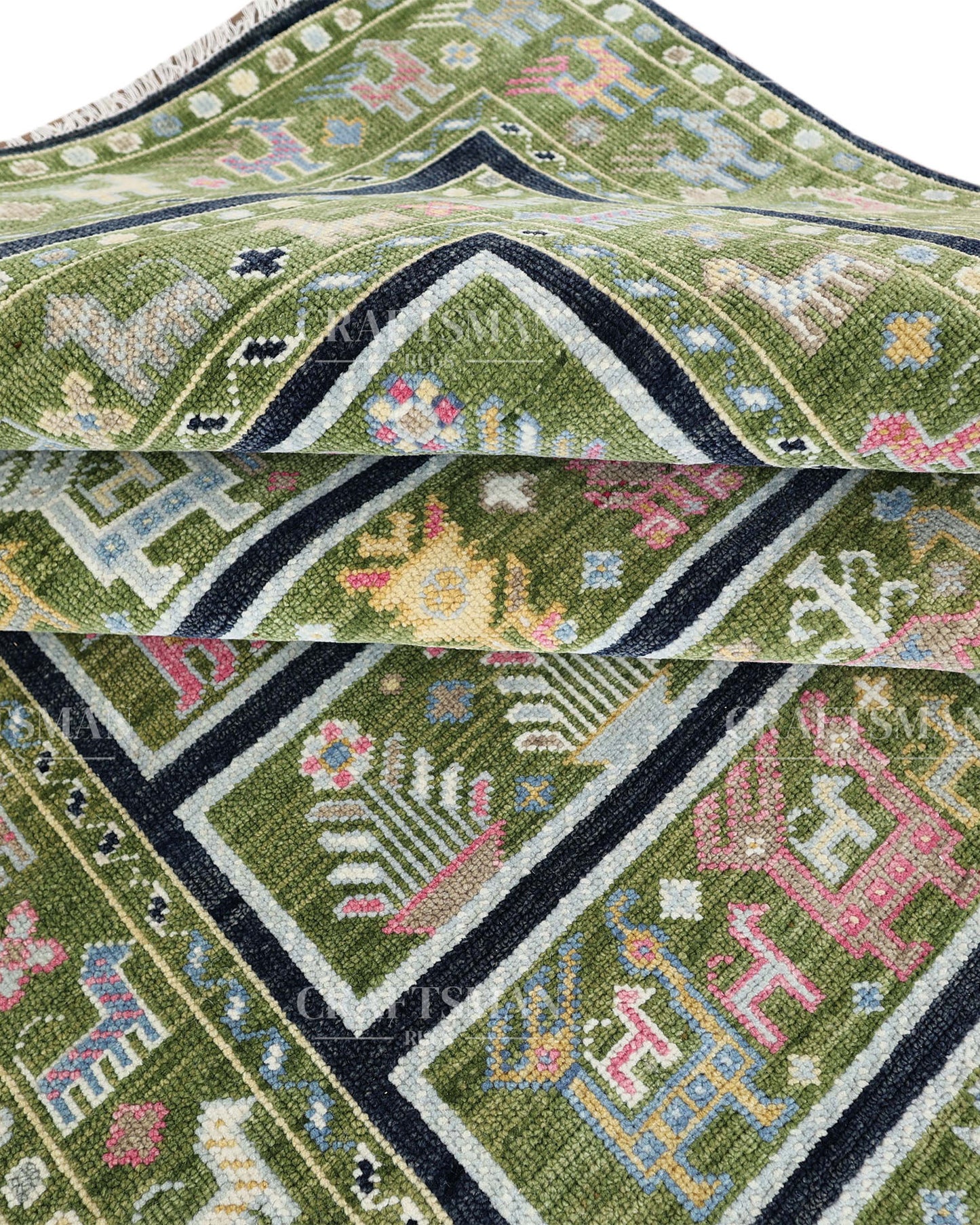 8x10 feet Wool Hand-Knotted Oushak-Inspired Rug | Craftsman Rugs Exclusive