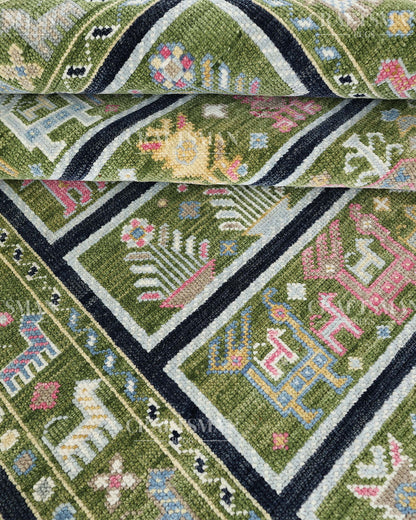 8x10 feet Wool Hand-Knotted Oushak-Inspired Rug | Craftsman Rugs Exclusive