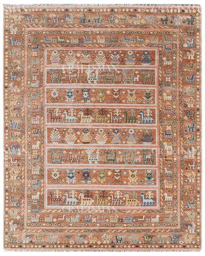 8x10 feet Wool Hand-Knotted Oushak-Inspired Rug | Craftsman Rugs Exclusive