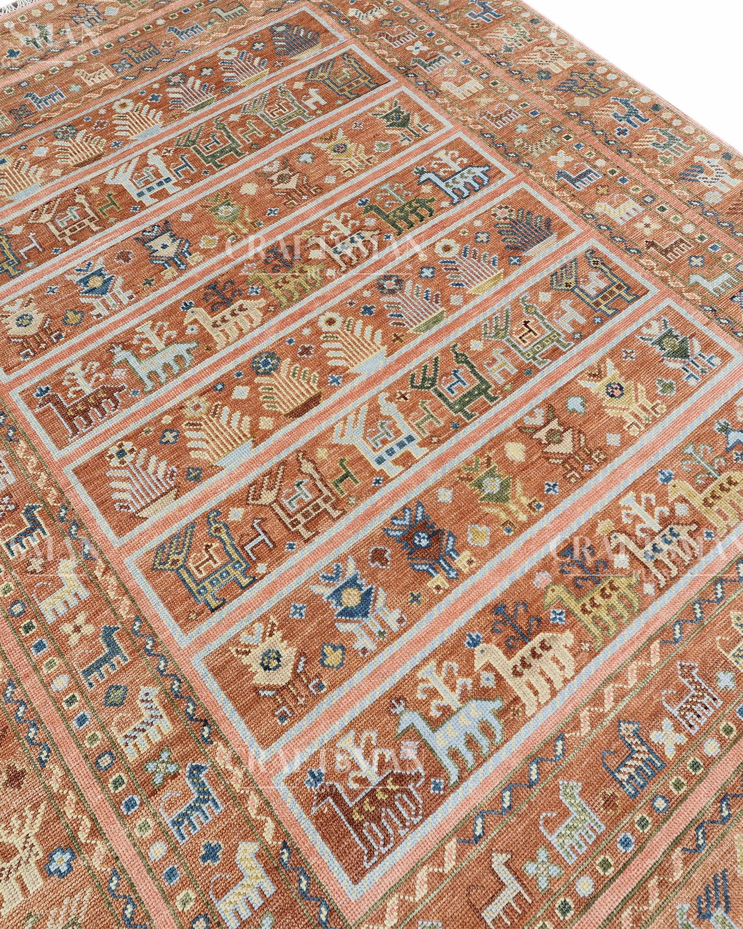 8x10 feet Wool Hand-Knotted Oushak-Inspired Rug | Craftsman Rugs Exclusive