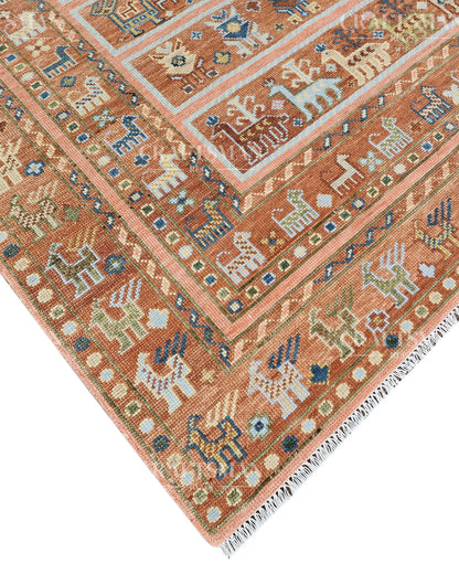 8x10 feet Wool Hand-Knotted Oushak-Inspired Rug | Craftsman Rugs Exclusive
